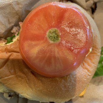 Shake Shack Old Town - This is the tomato on my burger, it should have been thrown away. - Fast Food Near Me - Dallas, Texas Shake Shack Old Town - This is the tomato on my burger, it should have been thrown away. - Fast Food Near Me - Dallas, Texas