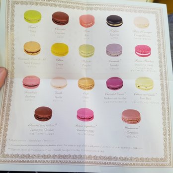 Ladurée - * Macaron flavor menu as of Jun 25 2018 - Macarons Near Me - Paris, 75 Ladurée - * Macaron flavor menu as of Jun 25 2018 - Macarons Near Me - Paris, 75