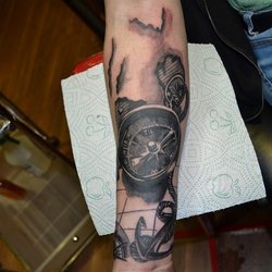 Doberman Tattoo - Compass