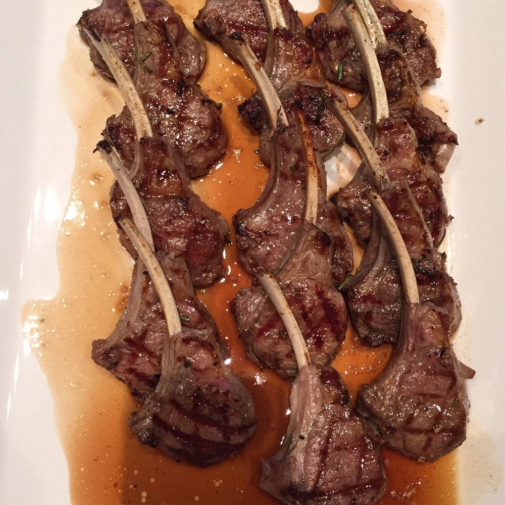 a plate of lamb chops a plate of lamb chops