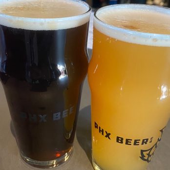 PHX Beer - Monsoon IPA and the Sonoran White Chocolate/Iron Horse Porter. - American Near Me - Scottsdale, Arizona PHX Beer - Monsoon IPA and the Sonoran White Chocolate/Iron Horse Porter. - American Near Me - Scottsdale, Arizona