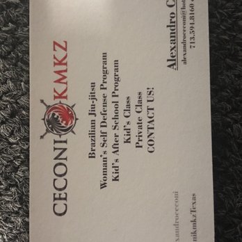 Ceconi BJJ - Business card with their information - Brazilian Jiu-jitsu Near Me - Magnolia, Texas