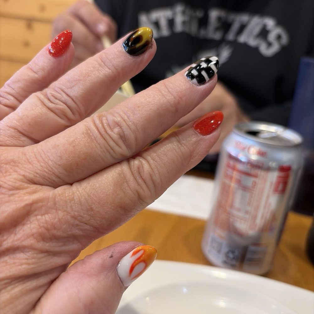 My racing nails, ready for NASCAR !! My racing nails, ready for NASCAR !!