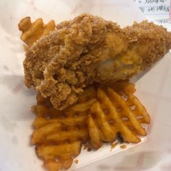 Krispy Krunchy Chicken - A little chicken a little waffle fry baby