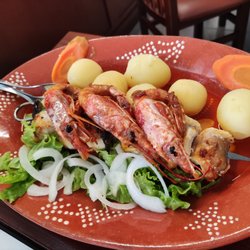 Zefa Carqueja - Brocheta de rape y gambas