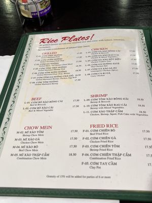 Menu photo 3 Pho Vi Hoa Los Altos, CA