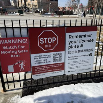 Chinatown Parking - Lots of instructions everywhere for their new pay-by-phone process. - Parking Near Me - Chicago, Illinois