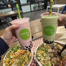 Strawberry and Avocado Frappe + yummy poke bowls Strawberry and Avocado Frappe + yummy poke bowls