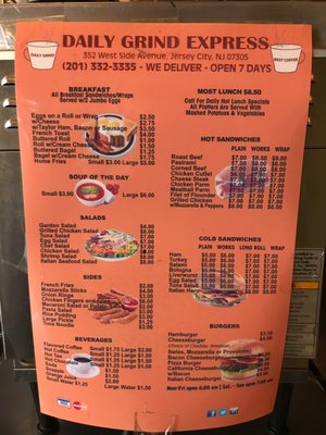 Menu photo 2 Daily Grind Express Jersey City, NJ Menu photo 2 Daily Grind Express Jersey City, NJ