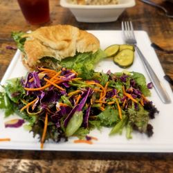 Grateful Table - Chicken salad croissant and salad