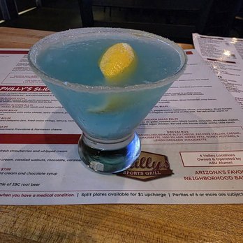 Philly's Sports Grill - Blueberry Lemondrop Martini - Breakfast & Brunch Near Me - Phoenix, Arizona