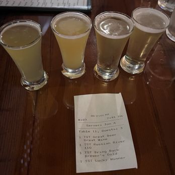 Russian River Brewing - 8/7/26 FYI. My first flight. - Pizza Near Me - Santa Rosa, California Russian River Brewing - 8/7/26 FYI. My first flight. - Pizza Near Me - Santa Rosa, California