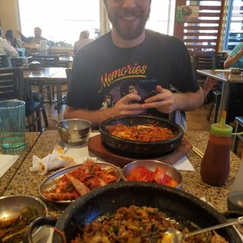 Han Yang - Beef and spicy octopus bibimbap. Yum! - Korean Near Me - Buena Park, California