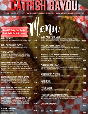 Menu photo 1 Catfish Bayou Oklahoma City, OK Menu photo 1 Catfish Bayou Oklahoma City, OK