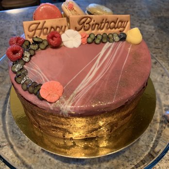 Bonjour Cafe - Chocolate and passion fruit mousse cake - Cafes Near Me - Katy, Texas