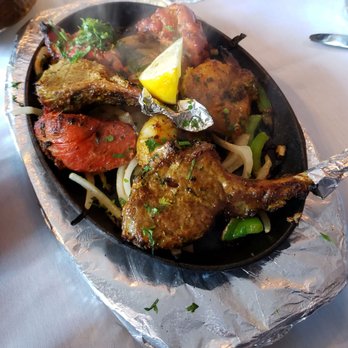 Bombay River - Trio platter (lamb chops, shrimp and chicken tikka). Amazing! Very tender and flavorful - Indian Near Me - Red Bank, New Jersey Bombay River - Trio platter (lamb chops, shrimp and chicken tikka). Amazing! Very tender and flavorful - Indian Near Me - Red Bank, New Jersey