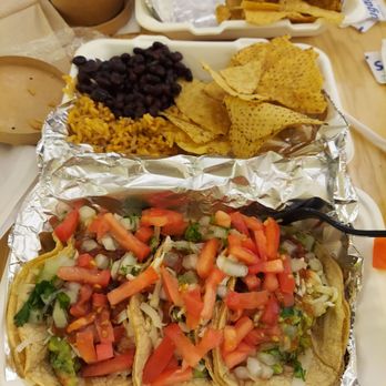 Burrito Beach - Avocado tacos with a side dish of rice and black beans - Mexican Near Me - Chicago, Illinois