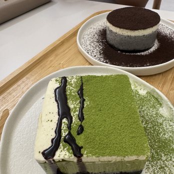 Kyo Matcha - Match mousse and black sesame mouse cakes - Desserts Near Me - Columbia, Maryland