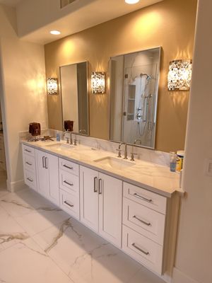 Bathroom Remodel - A collection of our luxury bathroom remodels featuring custom vanities, marble-inspired tilework, frameless glass showers, premium fixtures, and modern soaking tubs—designed to bring comfort, elegance, and craftsmanship into every space. Bathroom Remodel - A collection of our luxury bathroom remodels featuring custom vanities, marble-inspired tilework, frameless glass showers, premium fixtures, and modern soaking tubs—designed to bring comfort, elegance, and craftsmanship into every space.