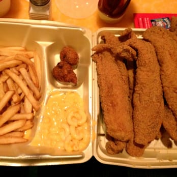 Sam's Southern Eatery - ONE order of Fish! About 10 HUGE Filets! Not catfish but pretty good. - Seafood Near Me - Natchitoches, Louisiana