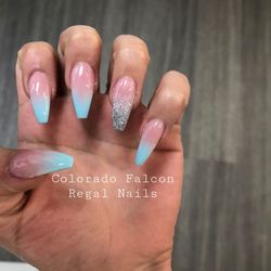 Regal Nails, Salon & Spa - Beautiful set of ombré acrylics in coffin shape