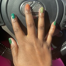 Gel Manicure by student Destiny W. For $10