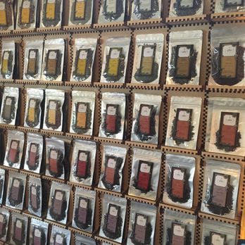 Zhi Tea - The wall of sample size teas. Any tea for 3.50! - Tea Rooms Near Me - Austin, Texas Zhi Tea - The wall of sample size teas. Any tea for 3.50! - Tea Rooms Near Me - Austin, Texas