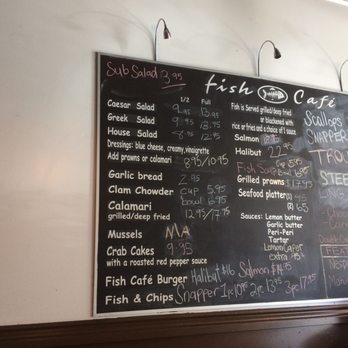 Fish Café - Menu board - Seafood Near Me - Vancouver, British Columbia Fish Café - Menu board - Seafood Near Me - Vancouver, British Columbia