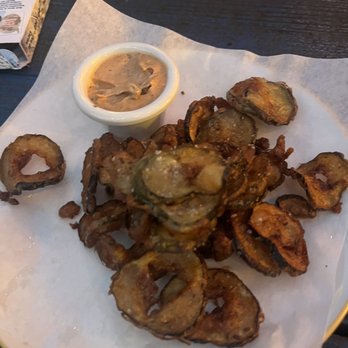 Better Luck Tomorrow - Fried pickles, thin and have added flavoring to them. Pretty good - Bars Near Me - Houston, Texas Better Luck Tomorrow - Fried pickles, thin and have added flavoring to them. Pretty good - Bars Near Me - Houston, Texas