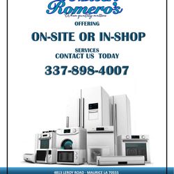 Mitch Romero's Appliance & Air Conditioning Service - We offer the highest quality of service, both in home or in shop repairs.