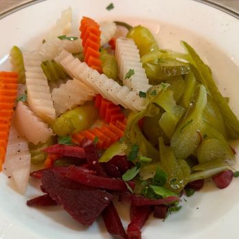 Nish! Mediterranean Grill - assorted pickles - Mediterranean Near Me - River Oaks, Texas Nish! Mediterranean Grill - assorted pickles - Mediterranean Near Me - River Oaks, Texas