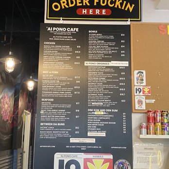 Ai Pono Cafe - Menu - Asian Fusion Near Me - Costa Mesa, California