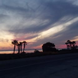 St George Island Visitor Ctr - Sunset by the bridge