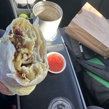 Olympic Flame Burgers - Bacon Breakfast Burrito with Meat - Burgers Near Me - Hesperia, California Olympic Flame Burgers - Bacon Breakfast Burrito with Meat - Burgers Near Me - Hesperia, California