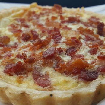 Left Bank Pastry - Bacon and Onion quiche, served warm (5/23/21) - Bakeries Near Me - Olympia, Washington Left Bank Pastry - Bacon and Onion quiche, served warm (5/23/21) - Bakeries Near Me - Olympia, Washington