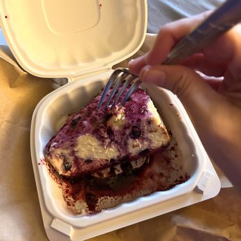 Huckleberry Square - A big old piece of Huckleberry Cheesecake - American Near Me - Burien, Washington