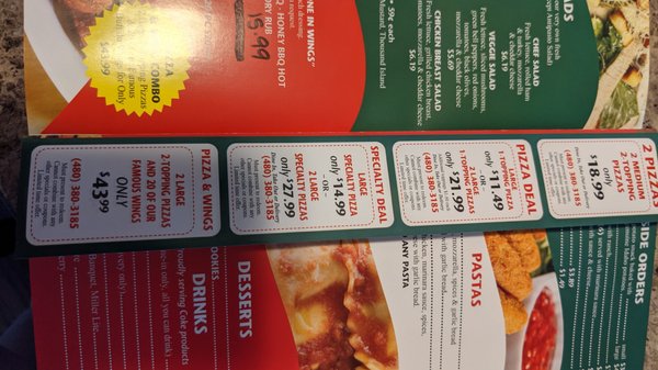 Menu photo 2 Papa Kelsey's Pizza & Subs Mesa, AZ