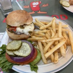 Green Chili Cheeseburger