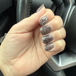 Nail Design - Dip nails with design.