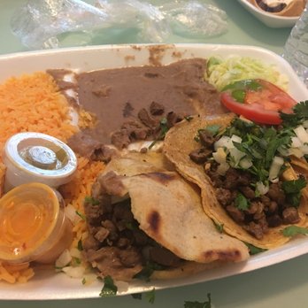 Tacos Azteca - Need. More. Tacos. Azteca! Got gordita & tacos plate. Beans & rice were tasty too. - Mexican Near Me - Grand Prairie, Texas