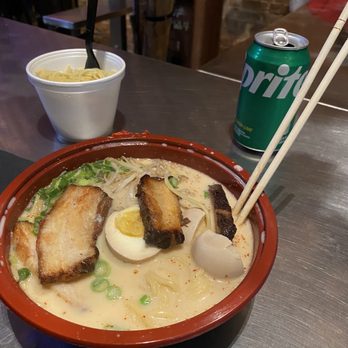 Saku Ramen - TONKOTSU with egg and pork - Ramen Near Me - Riverside, California