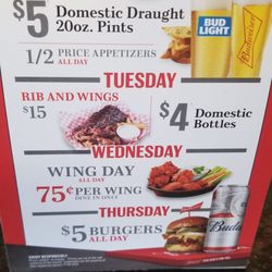 C J Barleys - Specials as of July 2019