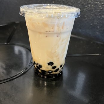 The Boba Co - Organic house jasmine green milk tea with regular boba - Bubble Tea Near Me - Poway, California