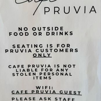Cafe Pruvia - Cafe Rules & WiFi Info - Bubble Tea Near Me - Gardena, California