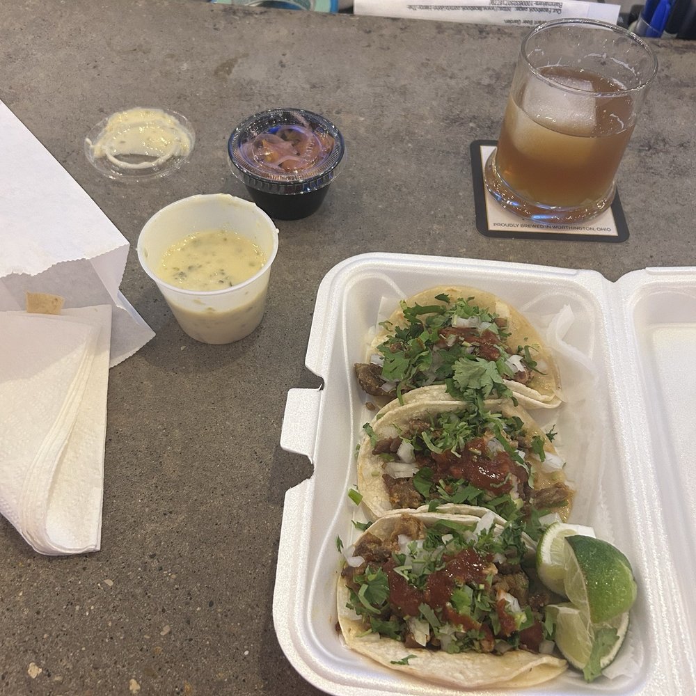 Comida El Catrin - Al pastor tacos, chips and queso. Spicy pickled onions. - Food Trucks Near Me