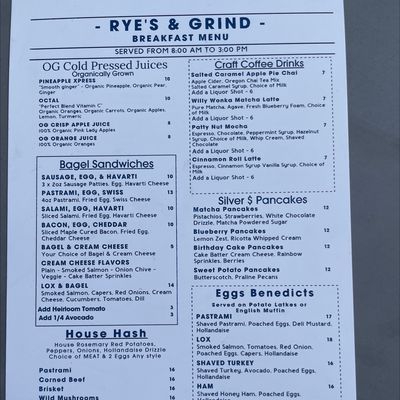 Ryes and Grind by null