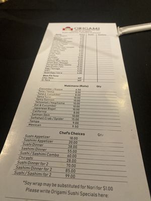 Menu photo 1 Origami Korean-Japanese Restaurant Fort Myers, FL