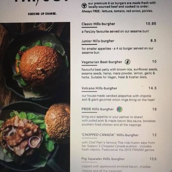 FanJoy Restaurant & Bar - A destination spot for their "Hills-burghers" always made with fresh ground beef.  Wednesday is Burgh-er Night just $9.95 for our Classic - French Near Me - Hillsburgh, Ontario