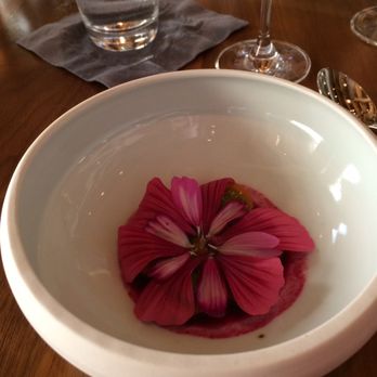 Smyth - Summer in a bowl. Cherry tomatoes, flower petals, and more tasty ingredients. Yum! - New American Near Me - Chicago, Illinois