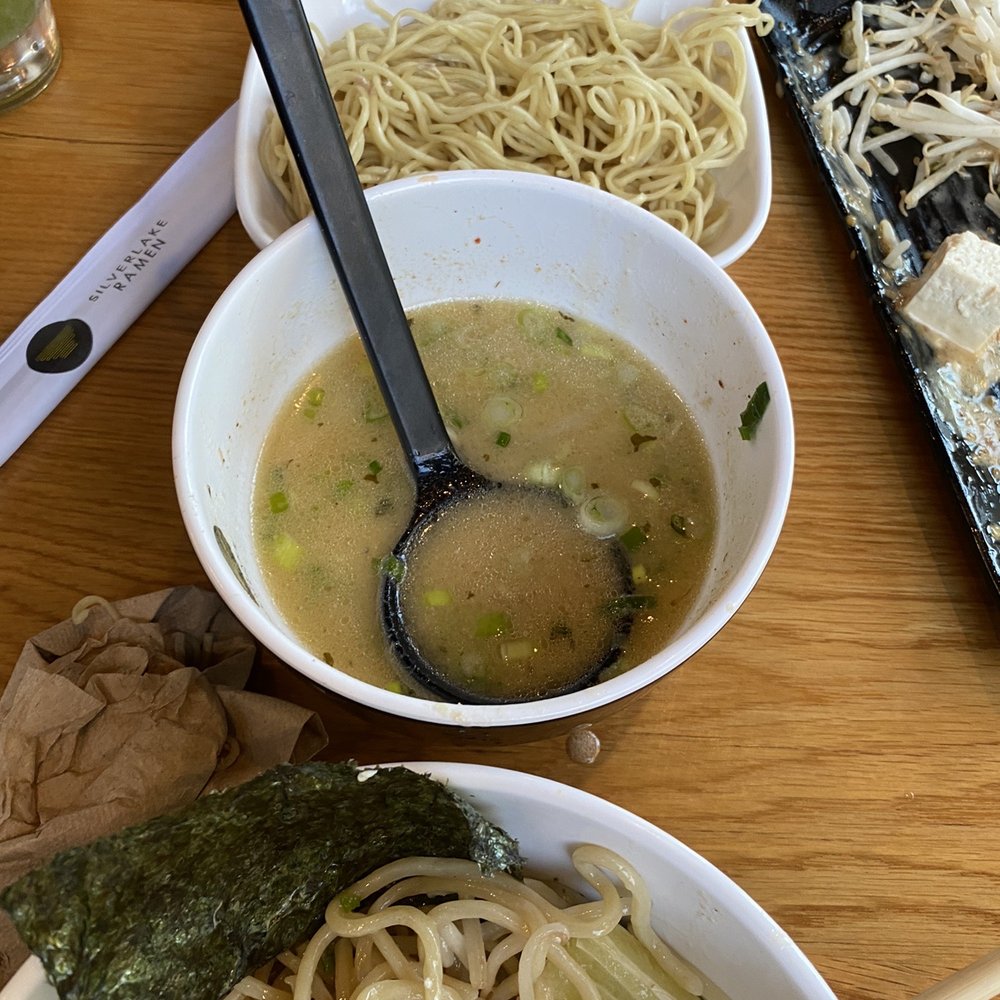 Silverlake Ramen - Disappointing diluted thin Tsukemen broth. - Ramen Near Me - Burbank, California Silverlake Ramen - Disappointing diluted thin Tsukemen broth. - Ramen Near Me - Burbank, California